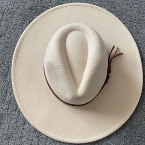 Cream colored fedora